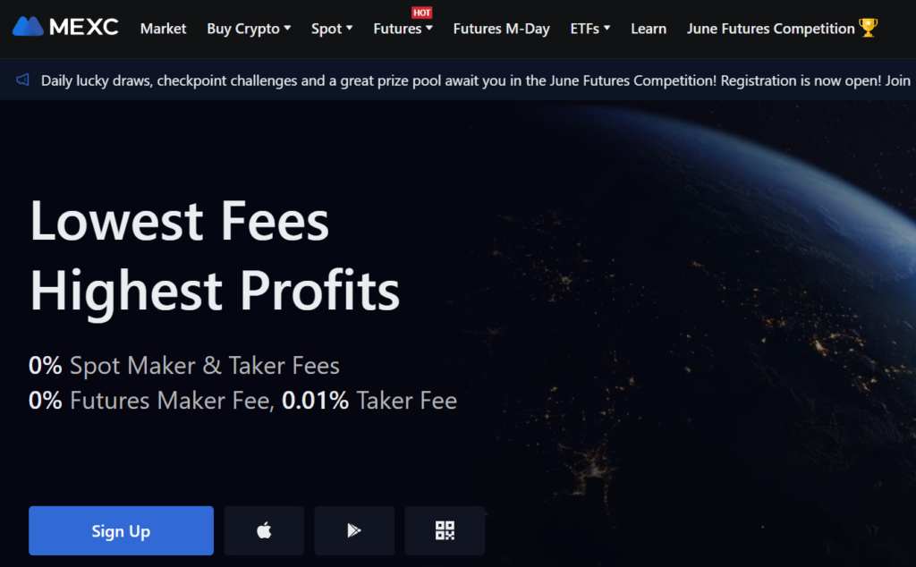 mexc lowest trading fees