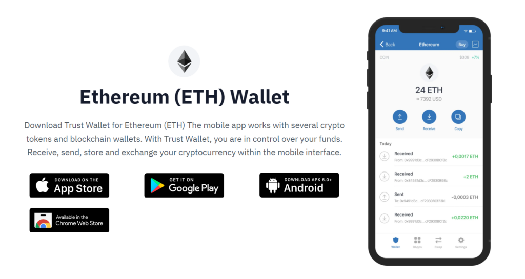 Trust Wallet Best Mobile Ethereum Wallet