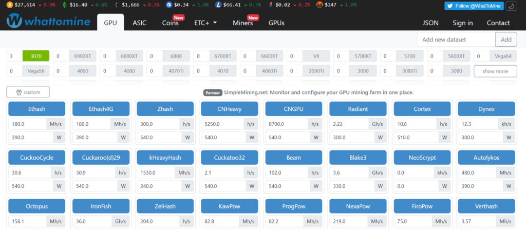 ASIC Mining Profit Calculator - WhatToMine