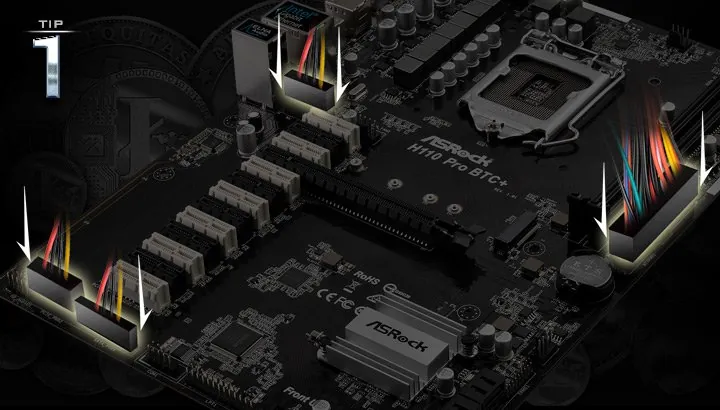 Connecting Power to Motherboard: The Essential Guide for Optimal PC Performance 9 H110 Pro BTC pci