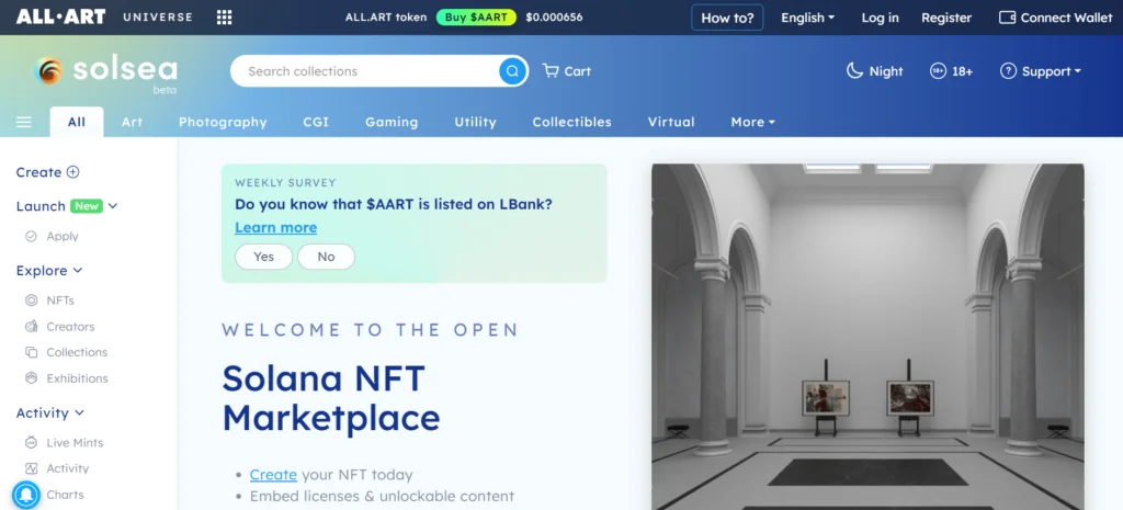 Top 14 NFT Marketplaces: Where to Buy NFT in November 2025 11 Solsea Solana NFT Marketplace